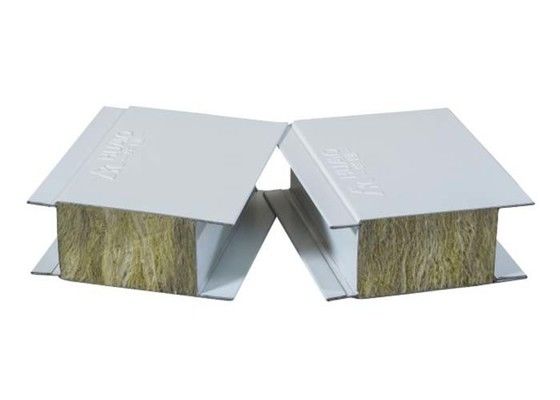 Beli Fireproof Pemeliharaan panas Isolasi suara Panel Sandwich Rock Wool Panel dinding dan atap Lembar Rock Wool Clean Room Panel online manufacture