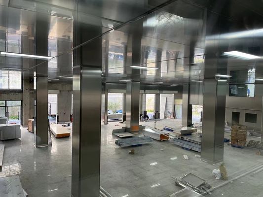 ISO bersertifikat 304 0.5mm stainless steel cleanroom sandwich panel untuk pabrik makanan