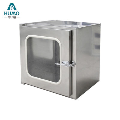 Baja tahan karat 304 Transmisi jendela Interlock Pass Box dengan lampu UV Dimensi internal